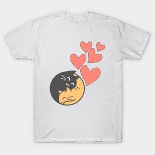 Purrfect Love Hearts T-Shirt